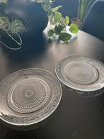 Glazen Gebaksbordjes - Set van 2, Huis en Inrichting, Keuken | Servies, Ophalen of Verzenden, Bord(en), Overige stijlen, Glas