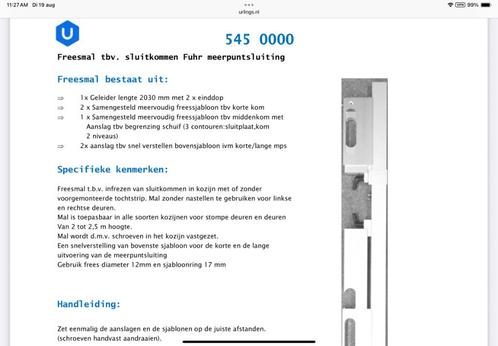 Freesmal meerdere als nieuw HMB Urlings Ivana, Doe-het-zelf en Verbouw, Gereedschap | Freesmachines, Zo goed als nieuw, Elektrisch