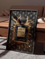 Uniek XXL Glasschilderij | Golden Coco Chanel - 6 sizes, Huis en Inrichting, Woonaccessoires | Schilderijen, Tekeningen en Foto's