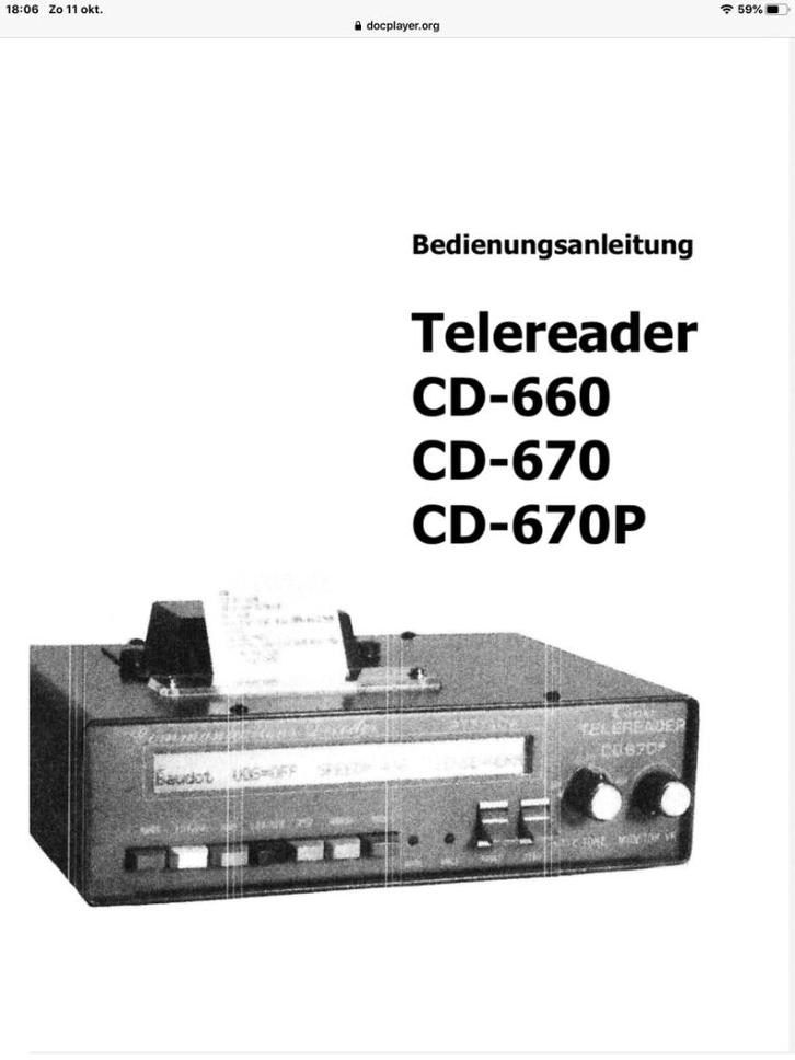 Zoek Telereader CD-670P, Telecommunicatie, Zenders en Ontvangers, Gebruikt, Ontvanger, Ophalen of Verzenden