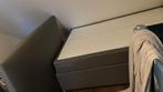 Grijze boxspring 2 persoons, Huis en Inrichting, Slaapkamer | Bedden, Ophalen, 90 cm, Eenpersoons, Zo goed als nieuw