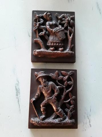 brocante parastone wandtegel/wanddecoratie/tableau beschikbaar voor biedingen