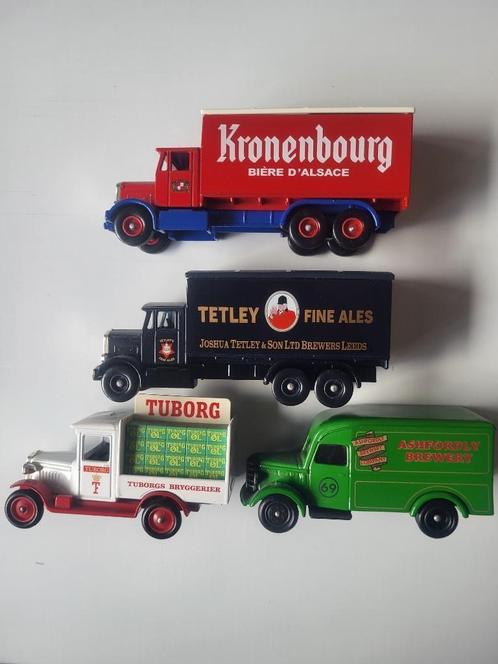 RECLAME BIER TRUCKS -147 R - 4 STUKS - 3 LANDEN., Verzamelen, Biermerken, Nieuw, Reclamebord, Plaat of Schild, Overige merken