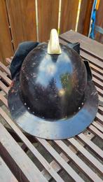 zwart gelakte brandweerhelm (jaren 50, Nederland?), Verzamelen, Ophalen of Verzenden, Overige soorten, Nederland, Helm of Baret