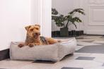 By Lotte ribbed mand M - grijs / beige hond kussen, Dieren en Toebehoren, Hondenmanden, Ophalen, Zo goed als nieuw, Stof