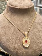 14k Gouden & Hanger, Nieuw, Ophalen of Verzenden, Met edelsteen, Goud