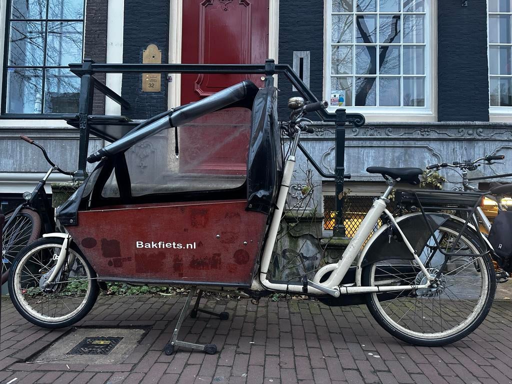Tweedehands elektrisch Bakfiets - Goed Onderhouden, Overige merken, Gebruikt, Huif, Ophalen of Verzenden