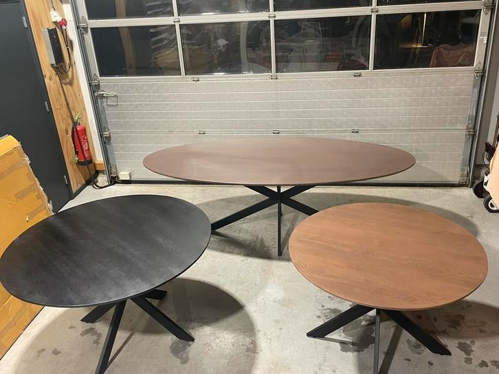 Diverse Eetkamer tafels merk Starfurn met stalen poot, Huis en Inrichting, Tafels | Eettafels, Zo goed als nieuw, 100 tot 150 cm