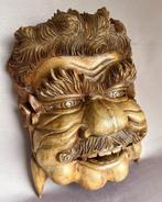 Houten masker hand gestoken, Antiek en Kunst, Ophalen of Verzenden