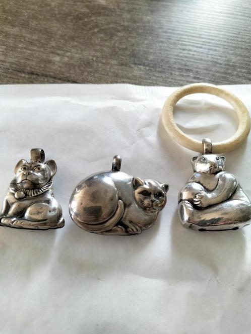 Prachtige antieke zilveren lot baby speelgoed., Antiek en Kunst, Antiek | Goud en Zilver, Verzenden