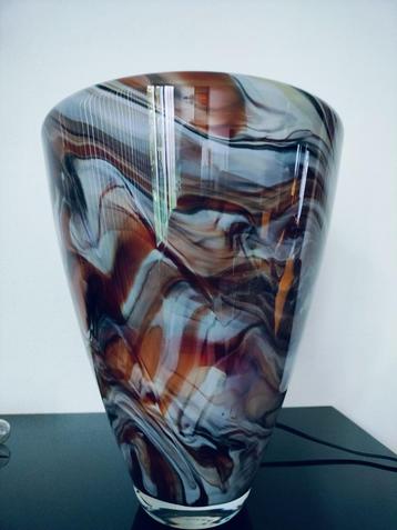 Italie Murano Tafellamp Marmer Glas Warm Kleur Design 1990 beschikbaar voor biedingen