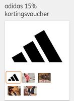 15% kortingsvoucher Adidas, Tickets en Kaartjes, Kortingen en Cadeaubonnen, Kortingsbon, Warenhuis- of Winkelbon