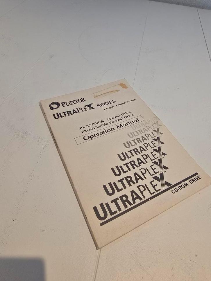 Plextor Ultraplex Handleiding, Computers en Software, Vintage Computers, Ophalen of Verzenden