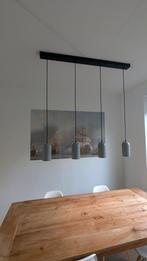 Eettafellamp taupe/grijs, Huis en Inrichting, Lampen | Hanglampen, Ophalen, Zo goed als nieuw, Minder dan 50 cm