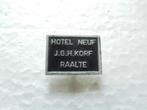 speldje Hotel Neuf Raalte, Ophalen of Verzenden, Zo goed als nieuw, Overige onderwerpen