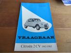 Vraagbaak Citroen 2CV AZ AZD AZS AZL AZM-3, 2CV AZU/L 62-63, Ophalen of Verzenden