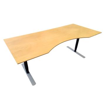 Elektrisch Zit Sta Cockpitbureau Zwart Grijs Beuken 200 x 90 beschikbaar voor biedingen