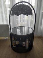 Sfeervol Manou Rotan Bar met glasplaart en verlichting € 35, Ophalen