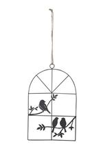 VOGELS IN EEN RAAM - METAAL - WAND DECORATIE, Huis en Inrichting, Ophalen of Verzenden, Nieuw