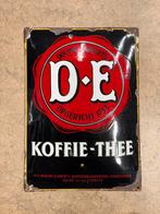 Heel mooi geleefd emaille DE bord reclamebord koffie thee !!, Ophalen of Verzenden, Gebruikt, Reclamebord