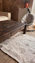 Walnoot Shou Sugi Ban massief Eiken Tafel - Japanse Stijl, Huis en Inrichting, Ophalen, 100 tot 150 cm, Eikenhout, Zo goed als nieuw