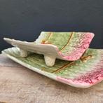 Barbotine aspergeschaal met treef, Ophalen of Verzenden