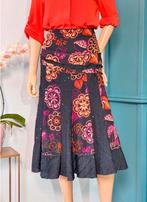 STEPS midi rok maat 38 - ruffles - print - paillette - kleur, Maat 38/40 (M), Oranje, Ophalen of Verzenden, Zo goed als nieuw