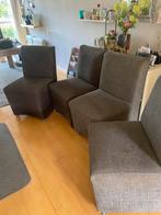4 eetkamerstoelen met wieltjes, Huis en Inrichting, Stoelen, Ophalen, Gebruikt, Vier