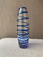 Murano glas vaas blauwe swirl, Huis en Inrichting, Woonaccessoires | Vazen, Blauw, Ophalen of Verzenden, Minder dan 50 cm, Glas