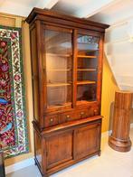 Houten vitrinekast, Huis en Inrichting, Kasten | Vitrinekasten, Ophalen, Gebruikt, 100 tot 150 cm, 200 cm of meer