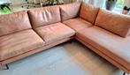 Loungebank, hoekbank rechts, leder, Huis en Inrichting, Banken | Bankstellen, Ophalen, 250 tot 300 cm, Hoekbank, 75 tot 100 cm