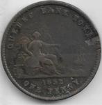 1  penny    1852  Quebec  ( Canada ) km. ??, Postzegels en Munten, Munten | Amerika, Ophalen of Verzenden, Losse munt, Noord-Amerika