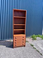 Vintage boekenkast lpkast teak deens, Ophalen, B, Gebruikt, X