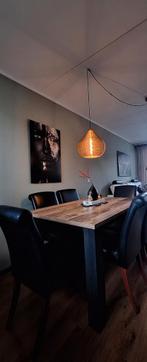 6 leer eettafel stoelen (Duchessa), Ophalen of Verzenden, Gebruikt, Rechthoekig, 50 tot 100 cm