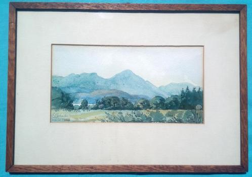GESIGNEERDE AQUAREL CHRISTABEL CALVERT (1907-1972) INGELIJST, Antiek en Kunst, Kunst | Schilderijen | Klassiek, Verzenden