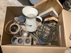 Doos vol met landelijke brocante woonaccessoires, Huis en Inrichting, Ophalen