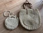 Zomerse rieten tassen beige, Sieraden, Tassen en Uiterlijk, Tassen | Damestassen, Ophalen of Verzenden, Zo goed als nieuw, Beige