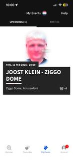 Joost klein ticket staplaatsen ziggo dome, Tickets en Kaartjes, Concerten | Nederlandstalig, Eén persoon, Oktober