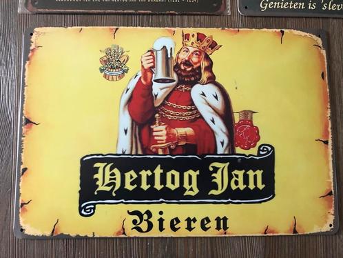 Hertog Jan bier metalen mancave bord 3voor25€, Verzamelen, Biermerken, Hertog Jan, Ophalen of Verzenden