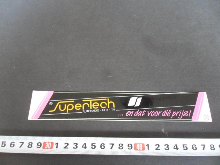 sticker SUPERTECH Autoradio Hi-Fi TV en dat voor die prijs *, Verzamelen, Stickers, Zo goed als nieuw, Bedrijf of Vereniging, Ophalen