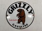 Reclamebord Grizzly Gasoline pompschild USA benzinepomp, Reclamebord, Ophalen of Verzenden