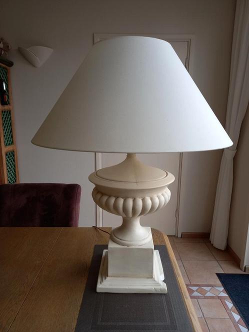 2 Stuks aardewerk tafellampen incl. lampenkappen., Huis en Inrichting, Lampen | Tafellampen, Zo goed als nieuw, 50 tot 75 cm, Ophalen