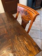 Mooie Koloniale Tafel 2.00x0,90x0,80cm. Tevens 6 stoelen., Antiek en Kunst, Ophalen of Verzenden