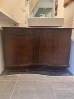 Antiek vintage dressoir met golvend blad, Ophalen, Kersenhout, Gebruikt, 100 tot 150 cm