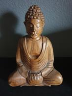 Houten Boeddhabeeld uit India - 22x15 cm, Ophalen of Verzenden, Gebruikt