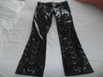 Leren pu glans broek / pantalon met ringen, Verzenden, Nieuw, Maat 56/58 (XL), Zwart