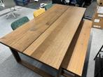 Mooie Moderne eetafel of vergadertafel  + 3 stoelen en bank, Ophalen, Gebruikt, 100 tot 150 cm, 200 cm of meer