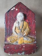 Oude polychrome Buddha Boeddha, Ophalen of Verzenden