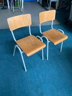 2 Vintage Stapelbare Bureau Stoelen, Ophalen, Gebruikt, Twee, Overige kleuren