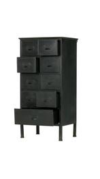 Metalen ladekast met industrieel design, Ophalen, Gebruikt, 50 tot 100 cm, Metaal